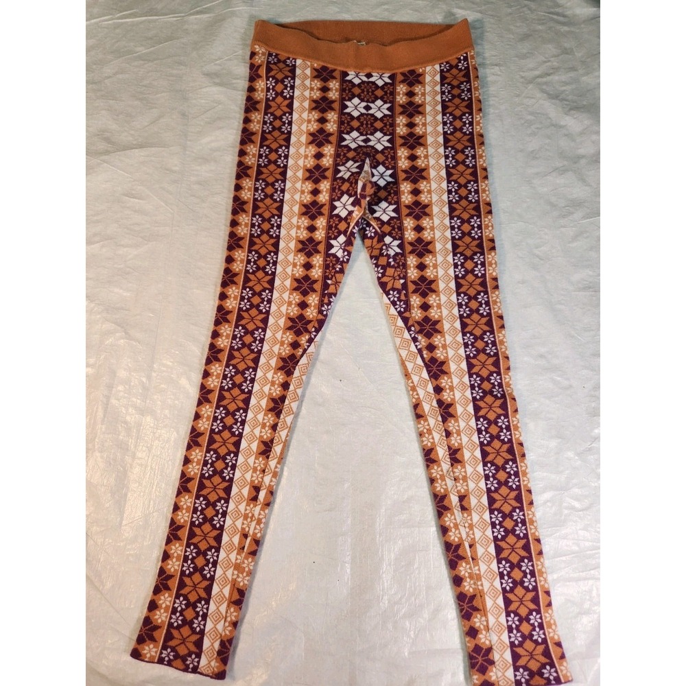 Intimately People OB1403039 Orange Winter Leggings S small Pants Knit